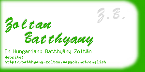 zoltan batthyany business card