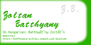zoltan batthyany business card